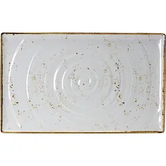 Блюдо «Крафт Вайт» прямоугольное GN 1/1 пластик ,L=53,B=32,5см белый,коричнев.