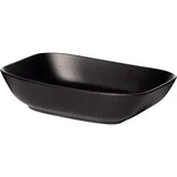 Блюдо «Клаб» глубокое прямоугольное керамика ,H=48,L=207,B=144мм черный