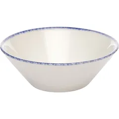 Salad bowl “Blue Dapple”  porcelain  D=14cm  white, blue