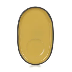 Saucer “Karakter” ceramics ,H=12,L=135,B=83mm yellow.