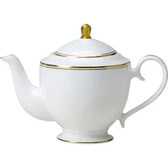 Чайник заварочный «Беништ Голд» кост.фарф. 0,8л ,H=16,6см белый,золотой