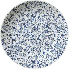 Salad bowl “Ink” porcelain 1l D=255,H=35mm white,blue