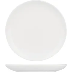 Small plate “Kunstwerk” without edge  porcelain  D=255, H=20mm  white