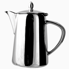 Coffee pot stainless steel 0.6l ,H=168,L=170,B=80mm metal.