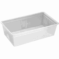 Gastronorm container (1/1) with lid  polyprop. , H=10, L=53, B=32.5 cm