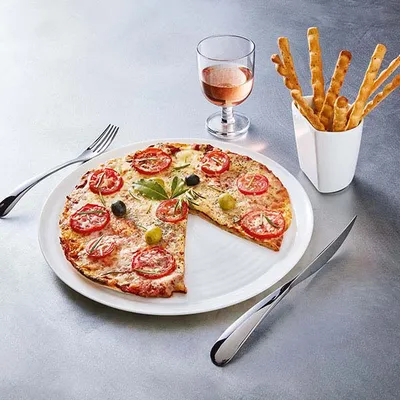 Блюдо «Интэнсити» для пиццы зеникс D=320,H=15мм белый, изображение 2