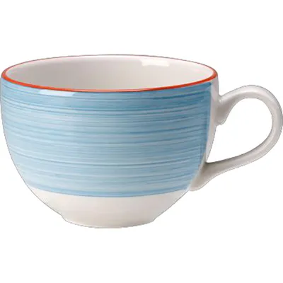 Чашка чайная «Рио Блю» фарфор 228мл D=9,H=6см белый,синий, Объем по данным поставщика (мл): 228