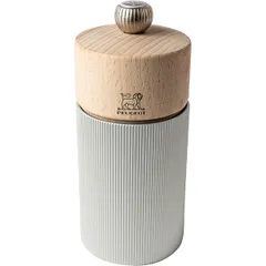 Мельница для соли «Лайн» бук,алюмин. ,H=12см белый,св. дерево