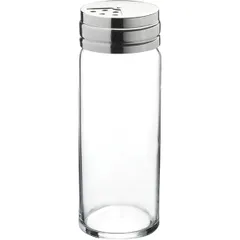 Container for “Basic” seasonings with holes  glass, stainless steel  240 ml  D=52, H=142mm  clear.