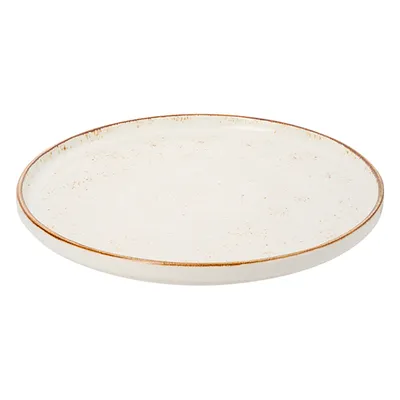 Тарелка «Крафт Вайт» с бортом фарфор D=285,H=13мм белый,коричнев., изображение 2