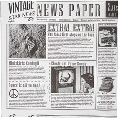 Бумага для конусов и сэндвичей «Газета»[1000шт] ,L=26,B=26см