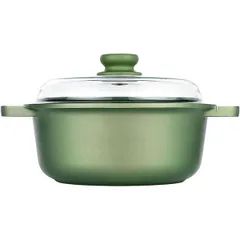 Pan with lid (induction) “D.Green”  cast aluminum  3.5 l  D=28, H=7cm  green.