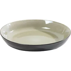 Dish “Pure” deep ceramics D=245,H=40mm gray,black