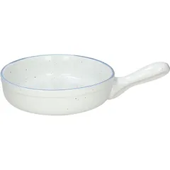 Portion frying pan “Organica”  porcelain  D=18cm  white, blue