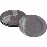 Тарелка «Слэйт» мелкая сланец натур. D=22,5см черный