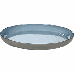 Тарелка «Даск» керамика D=27,H=3см серый,голуб.