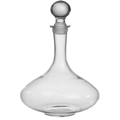 Decanter without handle  glass  1 l  D=17.5, H=23.5 cm  clear.