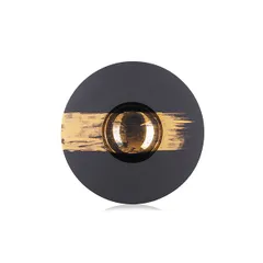 Plate “Sphere” with a wide side  ceramics  300 ml  D = 30.3 cm  black, gold