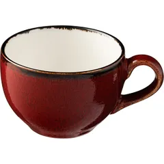 Tea cup “Jasper”  porcelain  200 ml  white, red