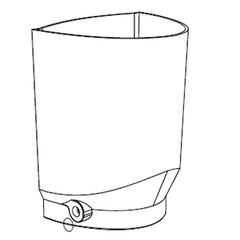 Dispenser flask art.ESC 090 E plastic 5l clear.