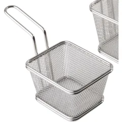 Basket for French fries stainless steel ,H=55,L=100,B=90mm