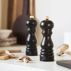 Мельница для соли «Париж Ю Селект» бук,сталь нерж. D=59,H=180мм шоколад.,золотой, изображение 4