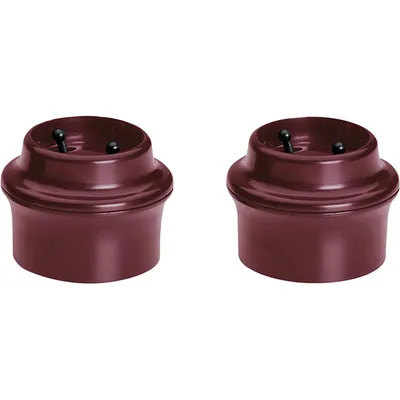 Пробка вакуум. д/вина[2шт] пластик D=40,H=35,L=35,B=40мм коричнев.