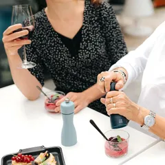 Набор мельниц для специй «Таити»[2шт] бук,сталь нерж. D=52,H=150мм синий,голуб., изображение 4