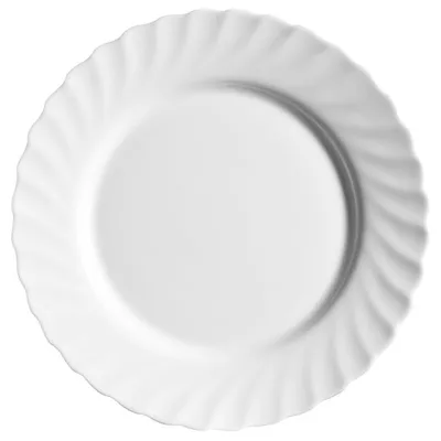 Блюдо «Трианон» круглое стекло D=275,H=25мм белый