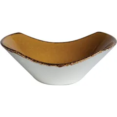 Salad bowl for compliment “Terramesa Musted”  porcelain  80ml  D=112, H=45, L=115, B=90mm  light brown.