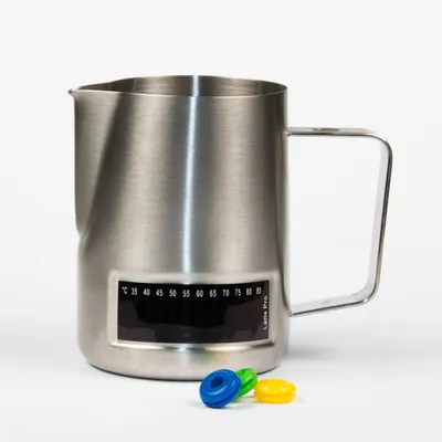 Питчер для молока 350мл  нерж.сталь  с индикатором температуры P.L.-Barbossa