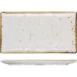 Блюдо «Крафт Вайт» прямоугольное GN 1/3 пластик ,L=32,5,B=17,6см белый,коричнев.