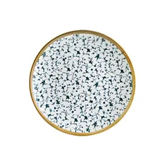 Тарелка «Калиф» фарфор D=25см белый,синий