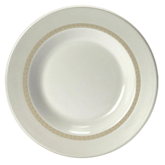 Pasta plate “Antoinette”  porcelain  0.5 l  D=300, H=45mm  white, olive.