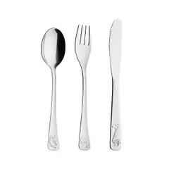 Cutlery set 3 pieces  steel, wood , L=104, B=26mm