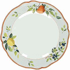 Deep plate “Opera”  porcelain  D=24cm  white, multi-colored.