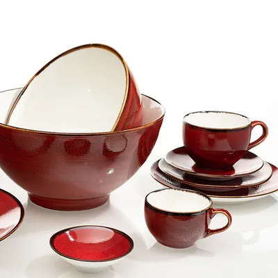 Чашка чайная «Джаспер» фарфор 200мл белый,красный, Объем по данным поставщика (мл): 200, изображение 13