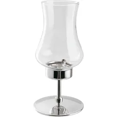 Flame table lamp  chrome plated, glass  D=11, H=22cm