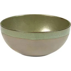 Salad bowl “Serfis” ceramics 0.6l D=150,H=65mm green.