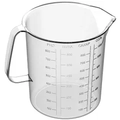 Стакан мерный с ручкой полистирол 1л D=12,H=16см прозр.
