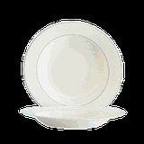 Тарелка глубокая «Рисепшн» стекло 250мл D=220,H=35мм слон.кость,серый