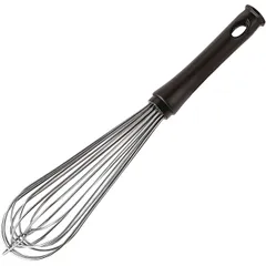 Whisk made of 8 wire elements  stainless steel, plastic , L=60/40, B=10cm  metallic, black