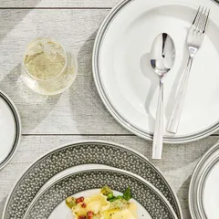 Тарелка «Бид Траффл Вош» фарфор D=20см белый,серый, изображение 4