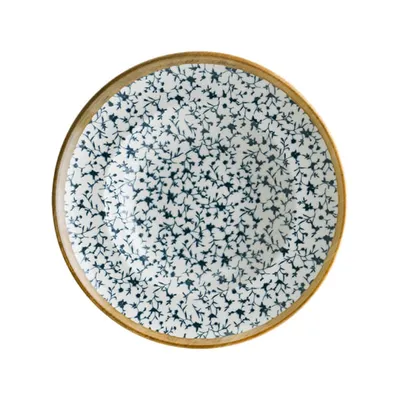 Тарелка глубокая «Калиф» фарфор 450мл D=27см белый,синий