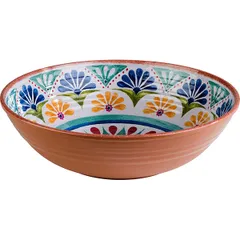 Salad bowl “Arabesque” plastic 3l D=31,H=9cm blue,brown.