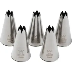 Pastry nozzle “Open star”[5pcs] stainless steel ,H=45,L=25/8mm