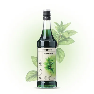 Сироп «Зеленая Мята» Pinch&Drop стекло 1л D=85,H=330мм, Состояние товара: Новый, Вкус: Мята, Материал: Стекло, Объем по данным поставщика (мл): 1000