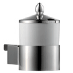 Емкость фуршетная для джема с крышкой и держателем для буфетной стены фарфор,сталь нерж. 0,6л