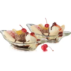 Салатник «Банана сплит-Фонтанвеар» стекло 178мл ,H=5,L=23,B=12см прозр., изображение 4