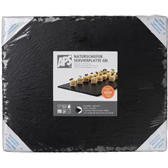 Блюдо для подачи сланец натур. ,L=32,5,B=26,5см черный, изображение 3